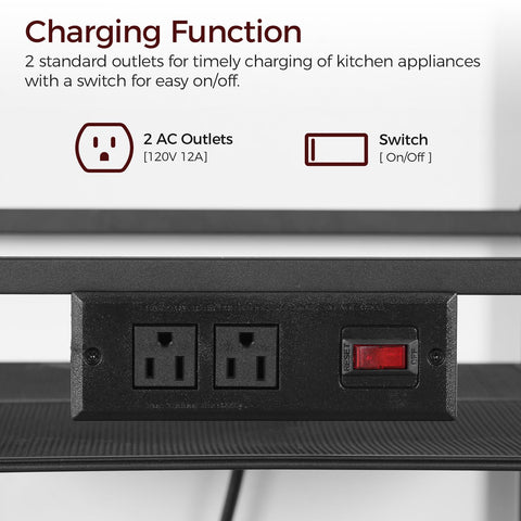 MAHANCRIS microwave stand elevates counter space with sturdy design