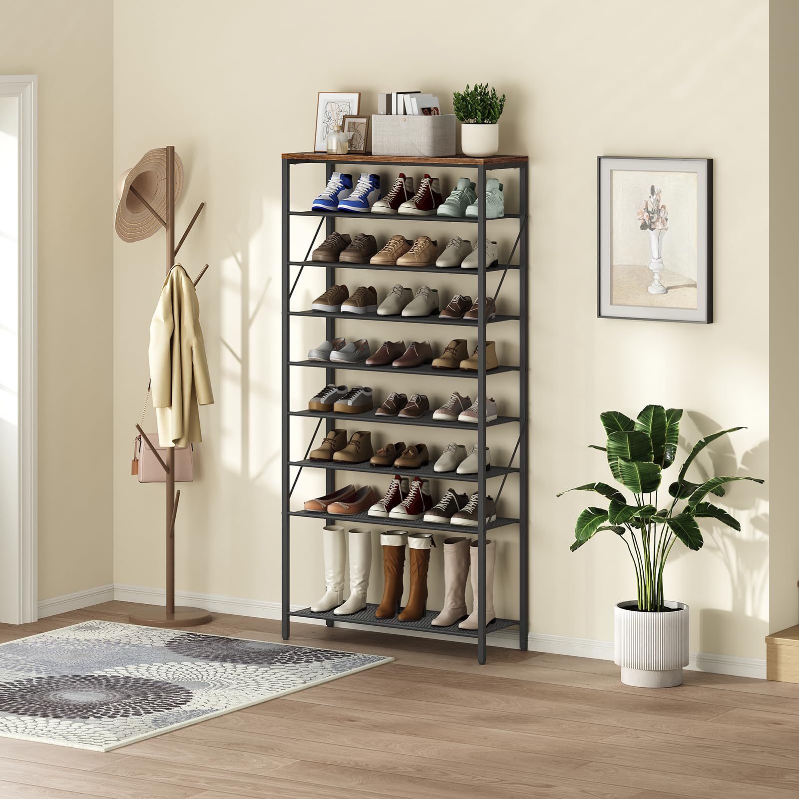 MAHANCRIS rustic brown finish adds warm style to any room