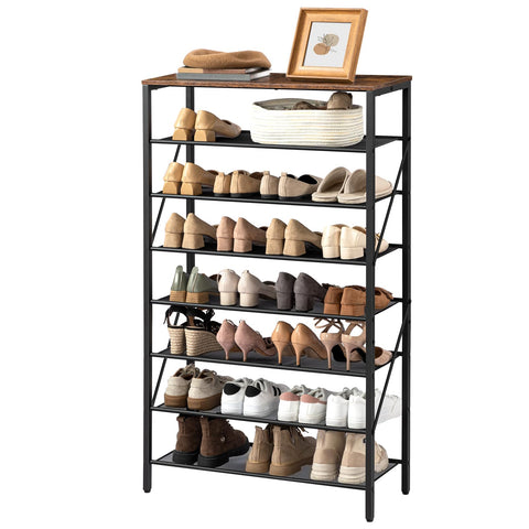 MAHANCRIS rustic brown rack adds warm style to any room.