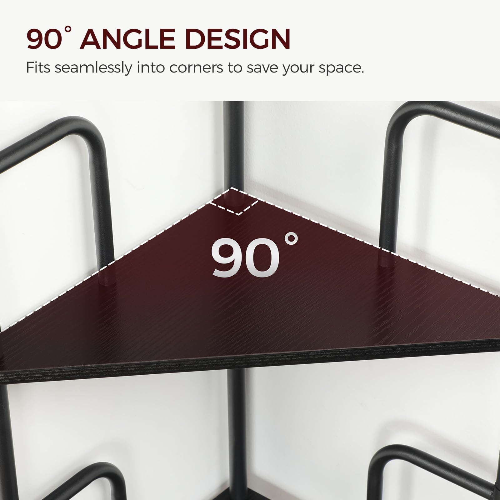 MAHANCRIS shelf shows 44 lb per shelf capacity for diverse items