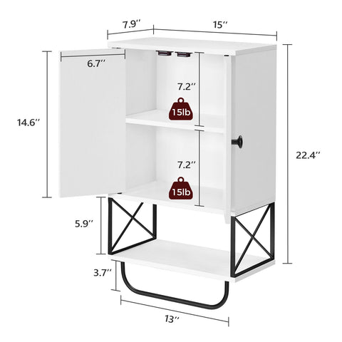 MAHANCRIS adjustable shelf inside for flexible item organization.