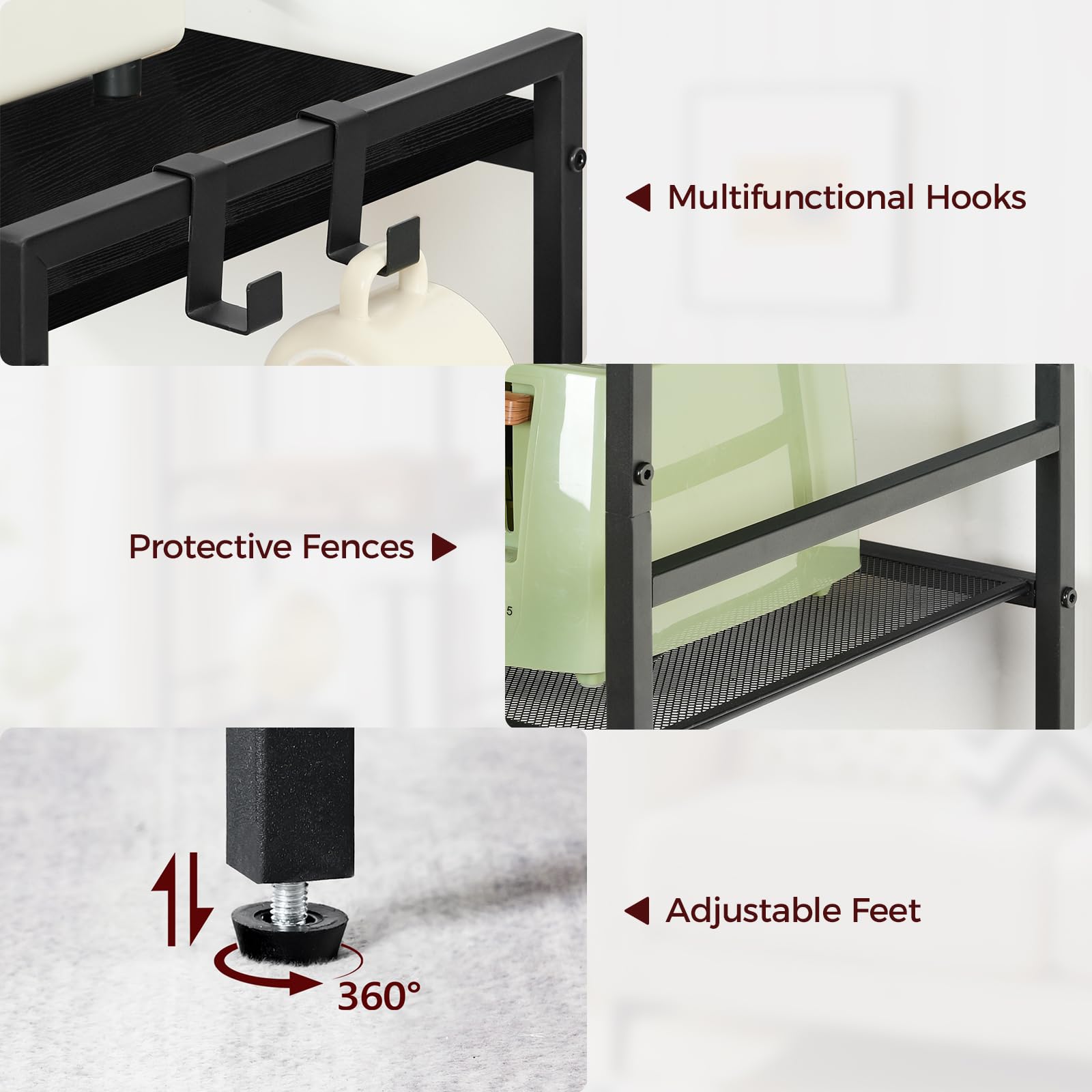 MAHANCRIS kitchen storage shelf with ample space