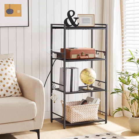 MAHANCRIS bakers rack as microwave stand with sturdy top