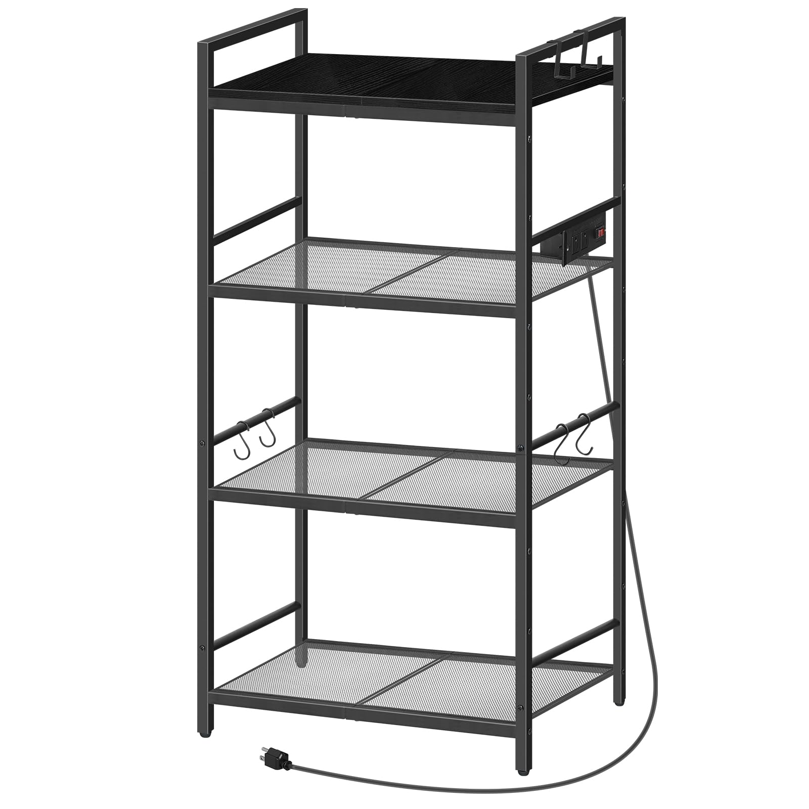 MAHANCRIS bakers rack with power outlet improves appliance setup