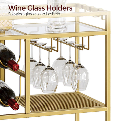 MAHANCRIS bar cart dimensions 24.8 L x 11 W x 32 H — compact footprint.