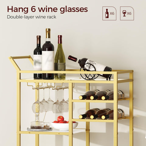 MAHANCRIS bar cart includes clear instructions for easy assembly
