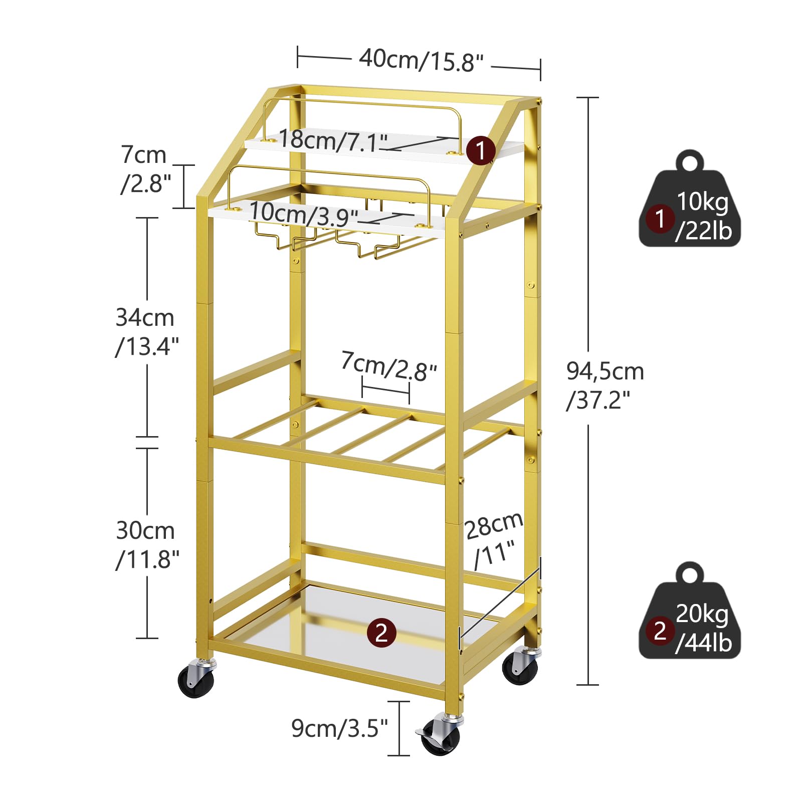 MAHANCRIS bar cart glass holders keeping glasses secure and accessible
