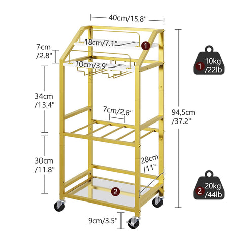 MAHANCRIS bar cart glass holders keeping glasses secure and accessible