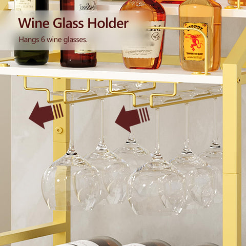 MAHANCRIS bar cart guardrails protecting bottles and glasses during transport