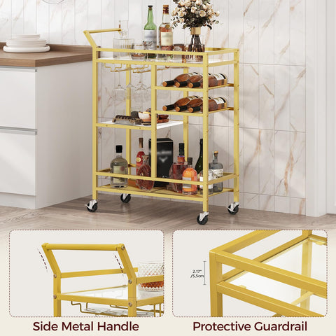 MAHANCRIS bar cart as a living room display and beverage station