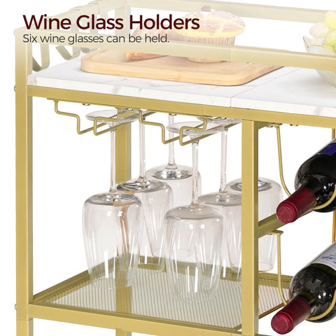 Mahancris bar cart is multipurpose for meals, parties, or snack storage.