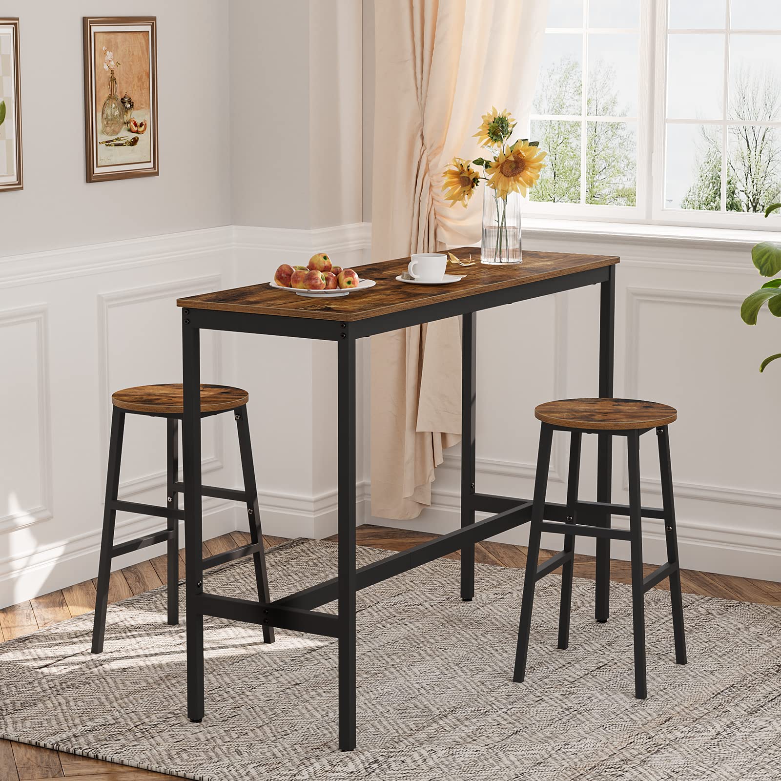 Simple 15-minute assembly with numbered parts for MAHANCRIS bar stools.