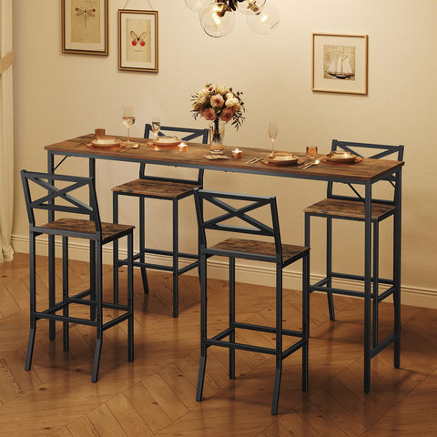 MAHANCRIS bar stools backrest provide supportive seating for dining spaces