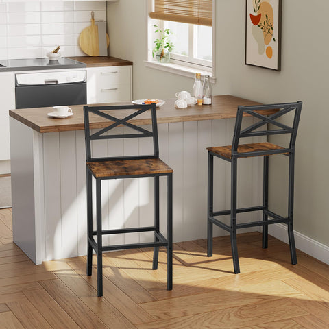 MAHANCRIS bar stools with footrests for relaxed leg positioning
