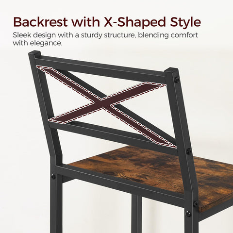 MAHANCRIS set of 2 bar stools fits counters and kitchens