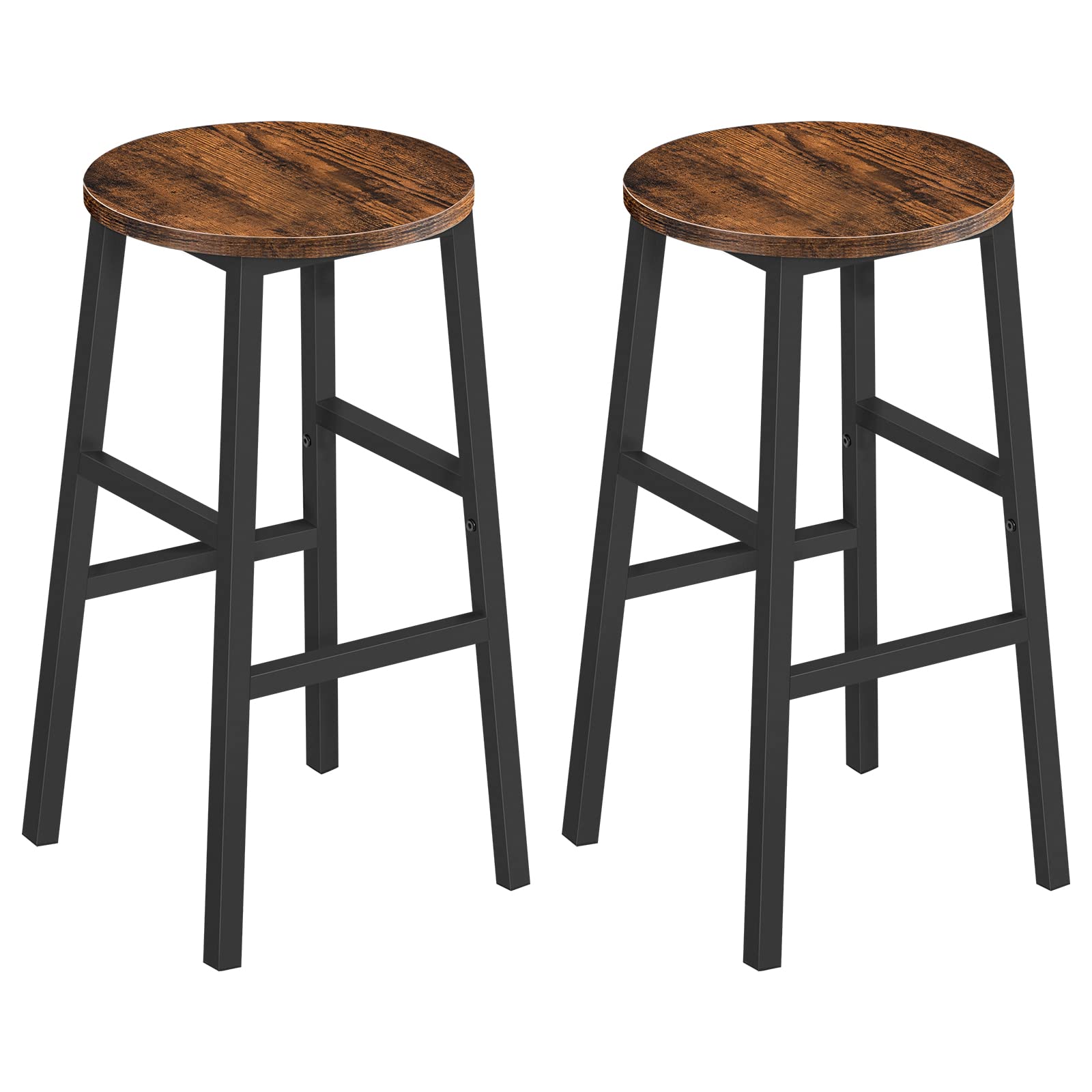 MAHANCRIS bar stools round 24.4-inch height ideal for compact kitchen counters.
