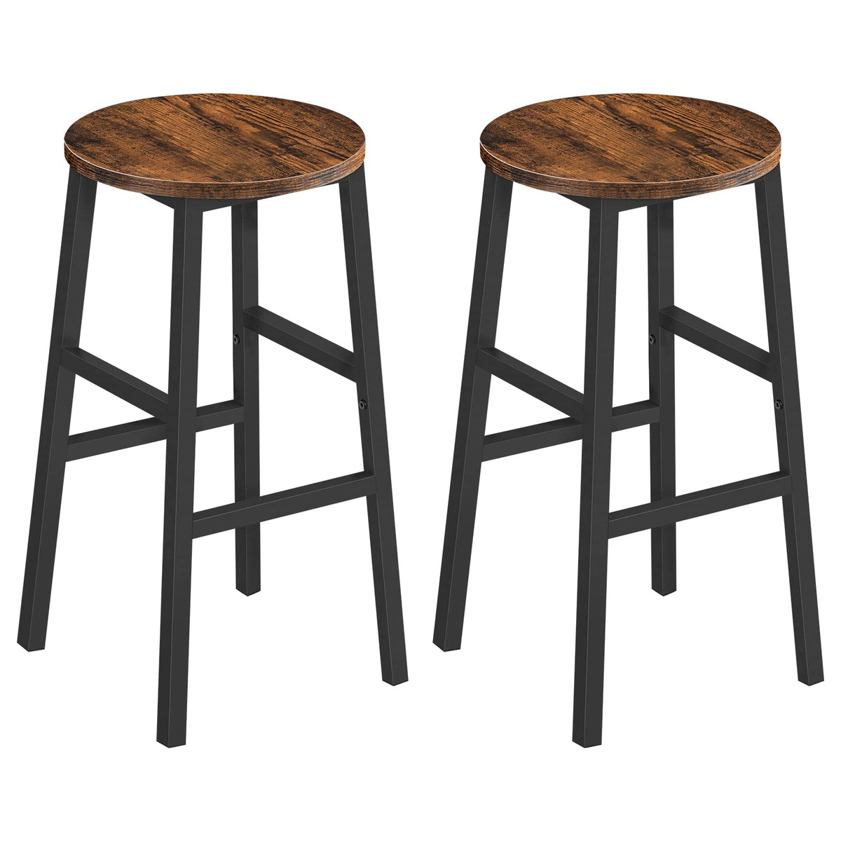 MAHANCRIS bar stools round 24.4-inch height ideal for compact kitchen counters.