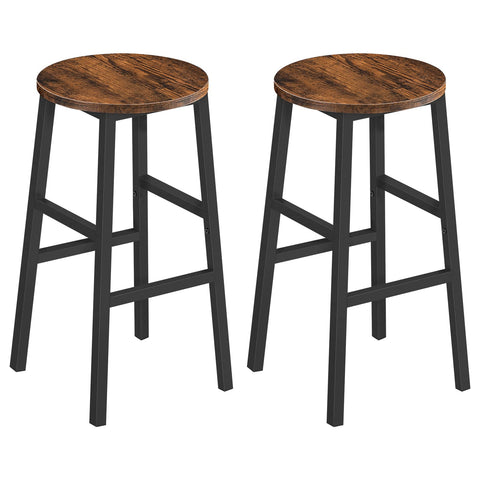 MAHANCRIS bar stools round 24.4-inch height ideal for compact kitchen counters.