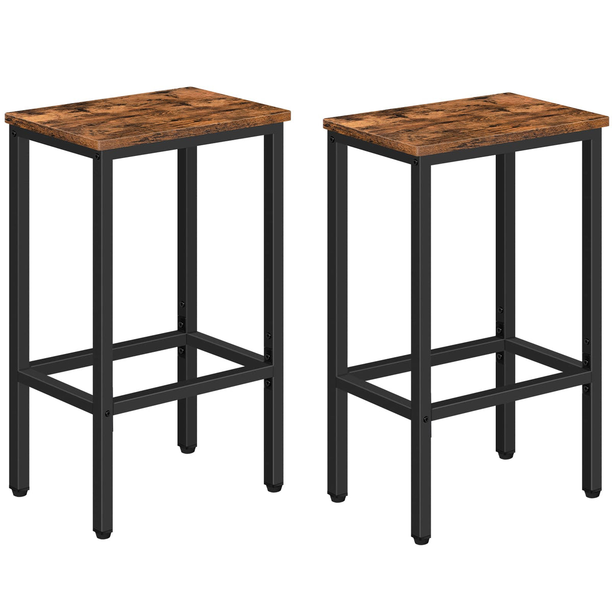 MAHANCRIS bar stools set of 2 with rectangular seat for compact dining spaces.