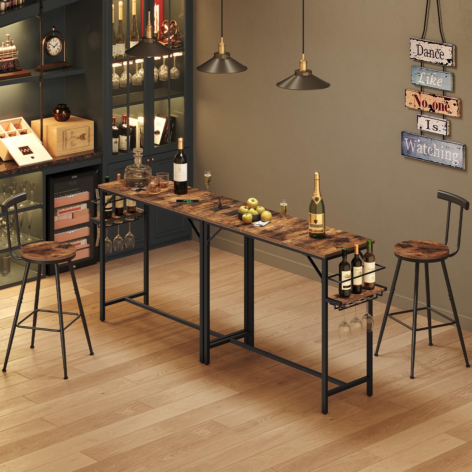 MAHANCRIS Bar Table footrest feature for relaxed seating during conversations