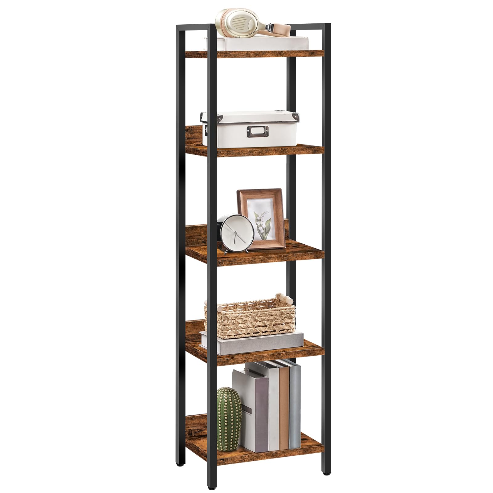 MAHANCRIS bookshelf daily organization with books and decor items.