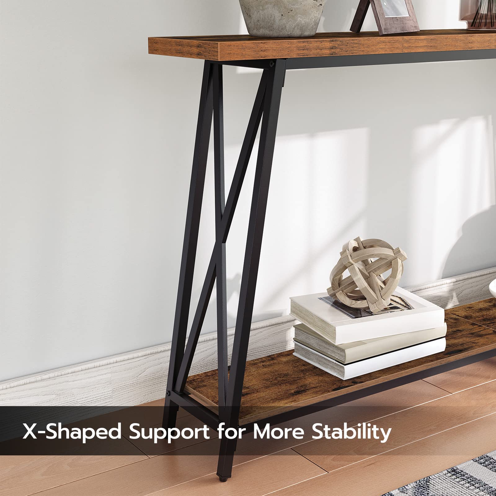 MAHANCRIS rustic brown finish complements modern and traditional rooms.