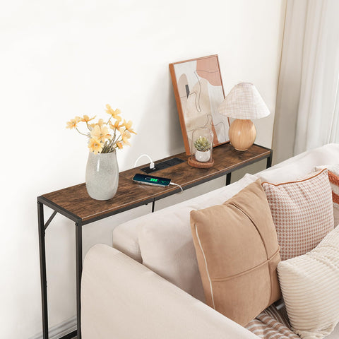 MAHANCRIS console table power station with outlets and USB ports