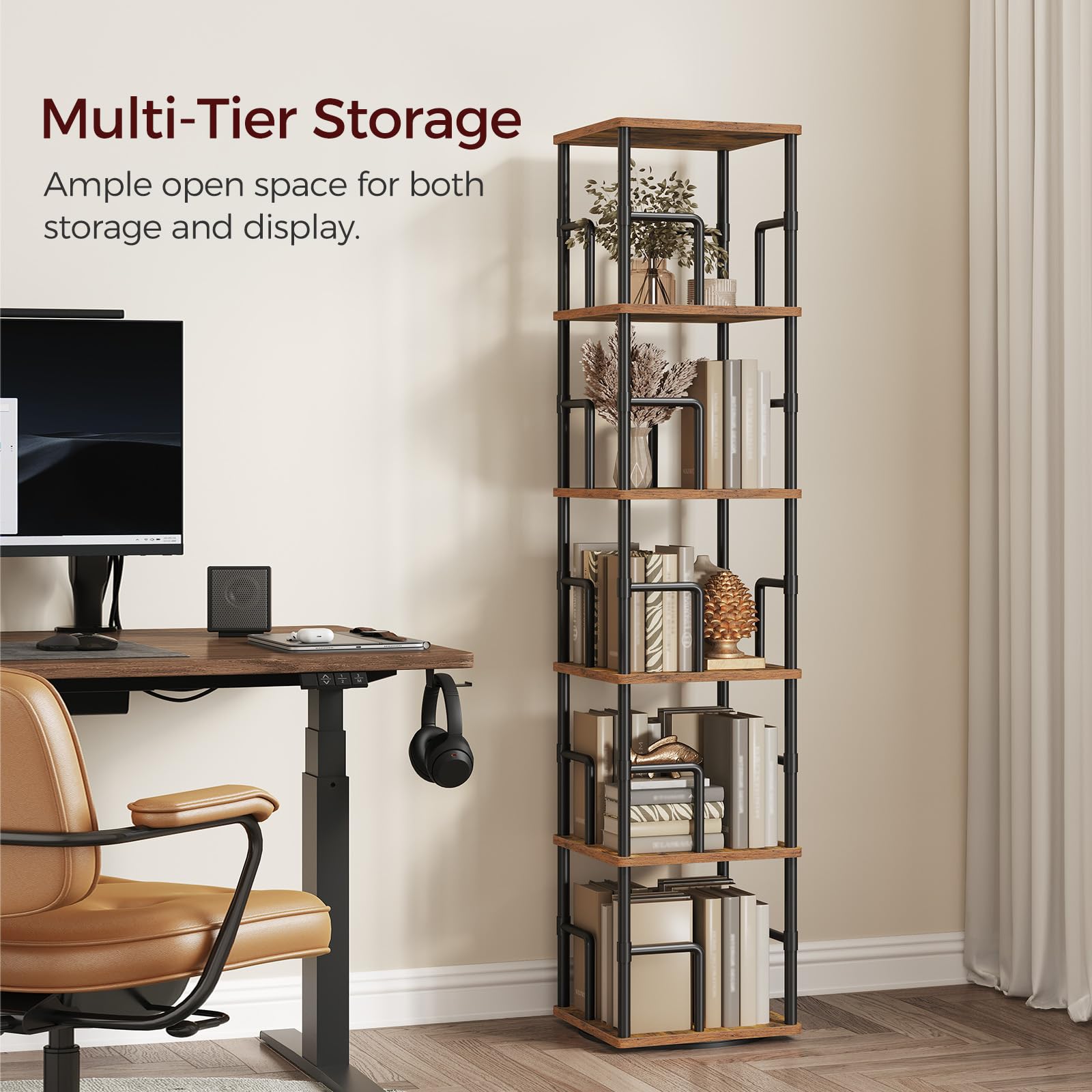 MAHANCRIS corner storage rails offer compact display in any room.