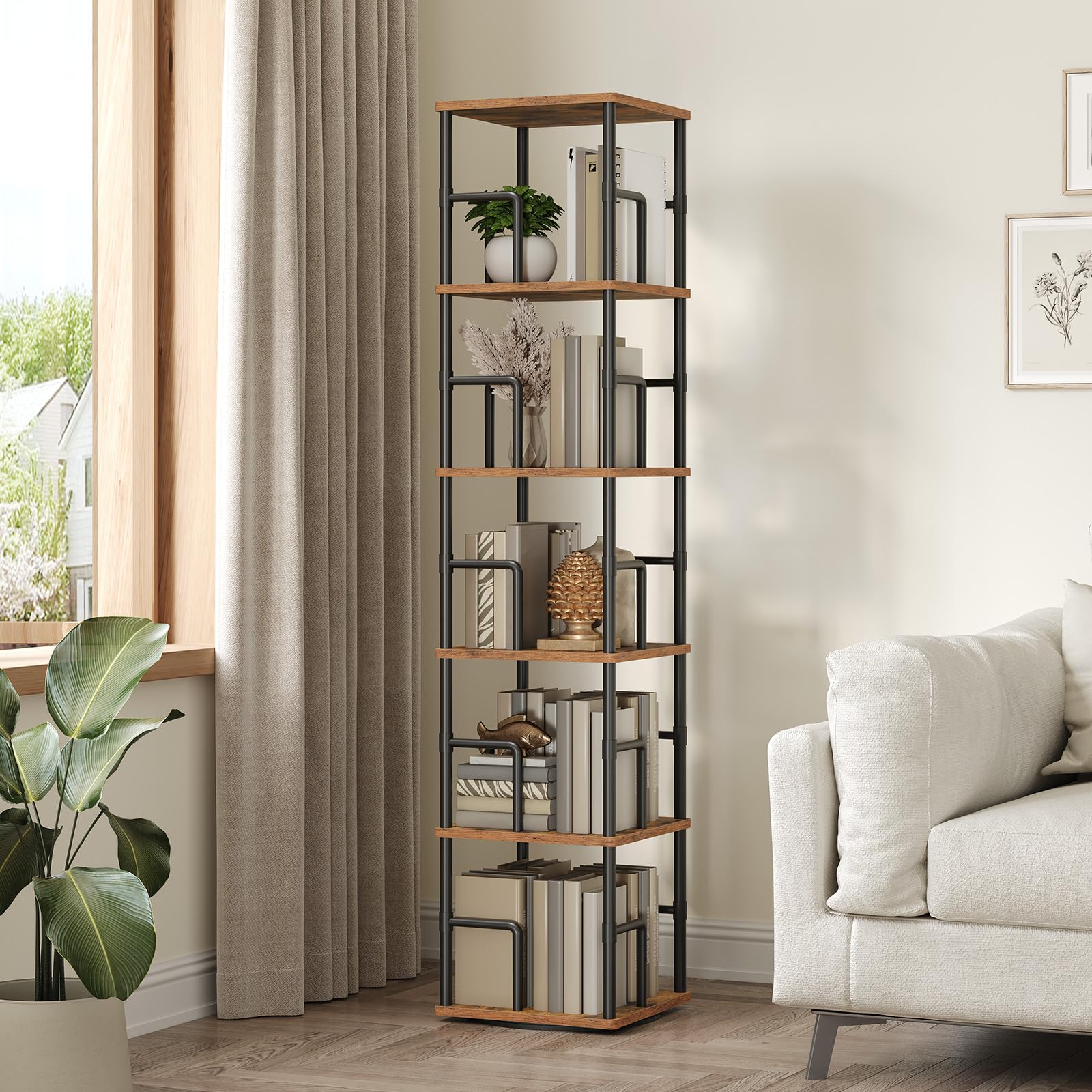 MAHANCRIS 11.8-inch shelves maximize vertical storage in corners.