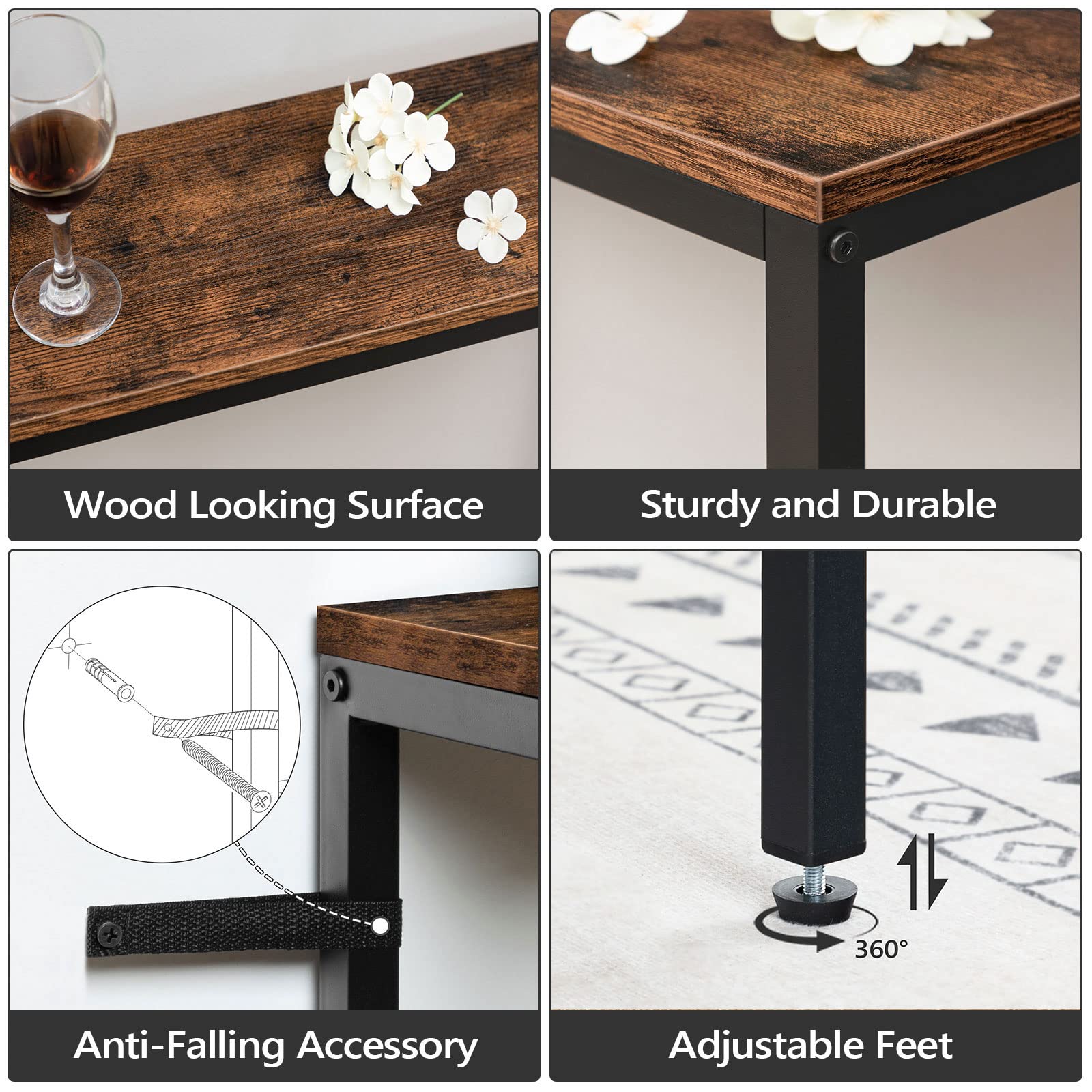 MAHANCRIS anti-tip design helps protect floors and belongings.