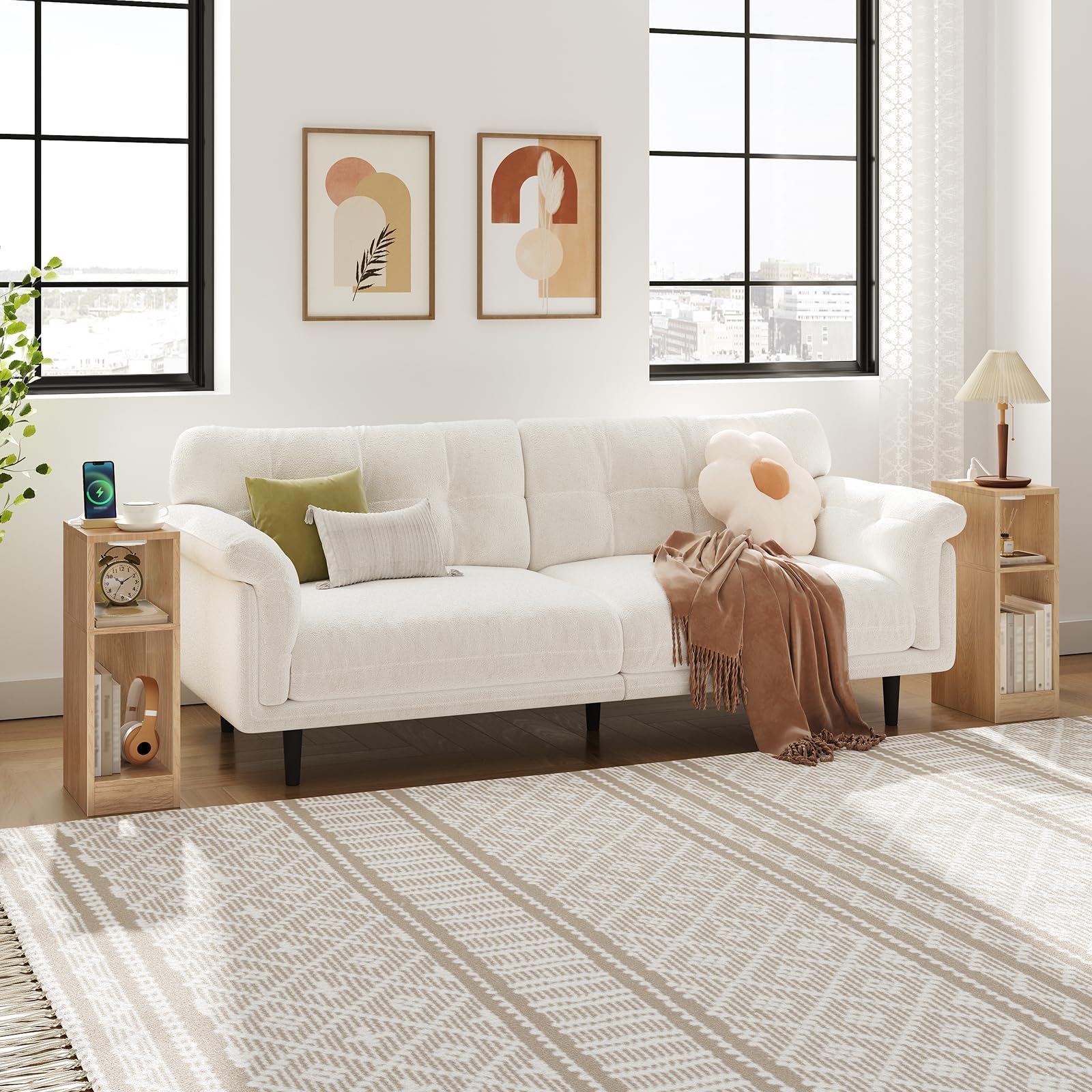 MAHANCRIS end table for small spaces fits tight corners