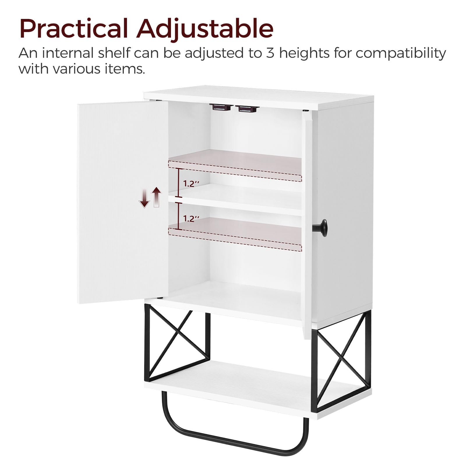 MAHANCRIS farmhouse-style cabinet brings warm rustic charm.