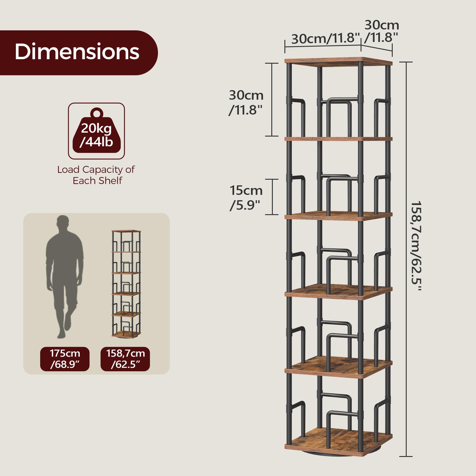 MAHANCRIS wood grain finish enhances rustic style with easy cleaning.