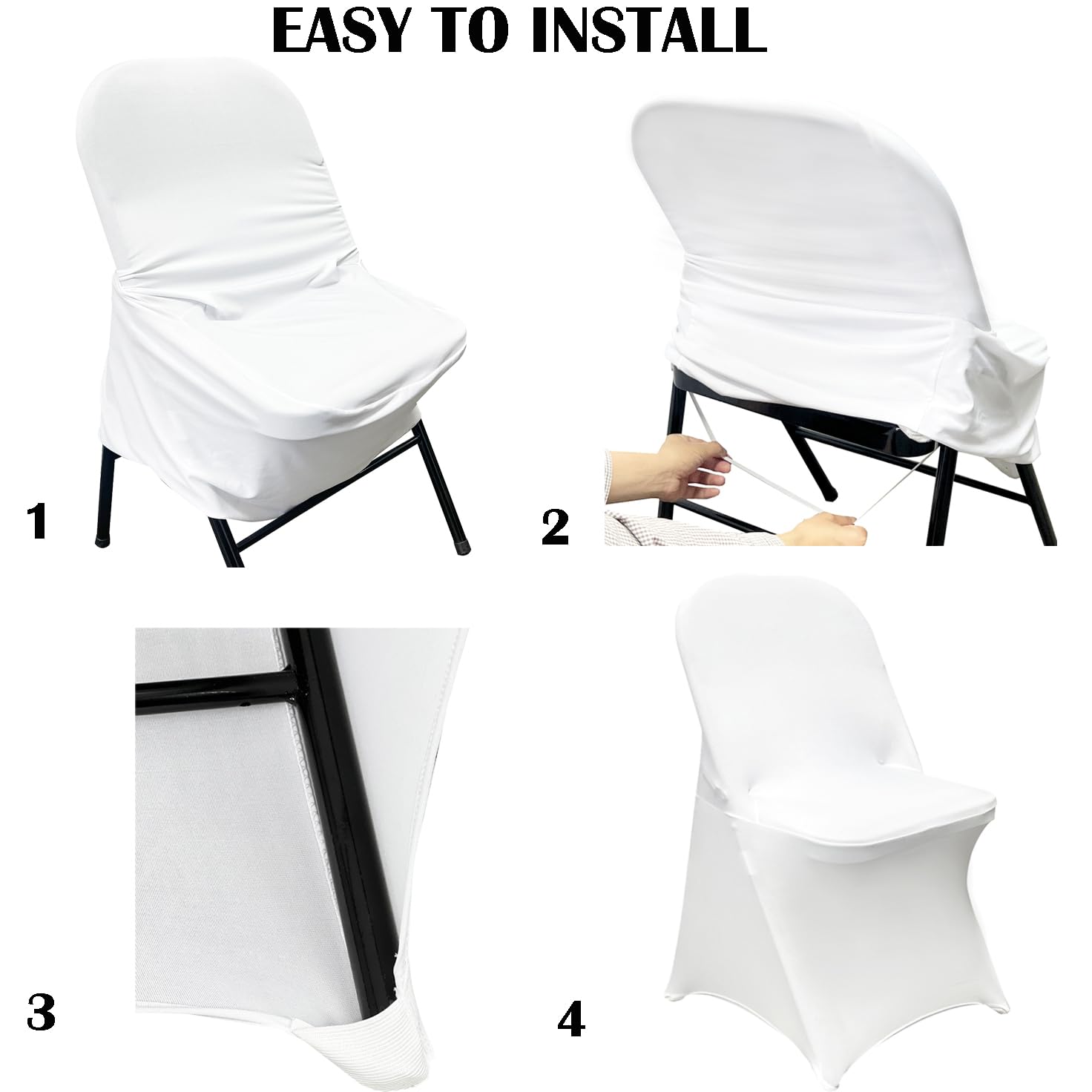 Maiangel wedding decor chair cover enhances venue aesthetics during setup.