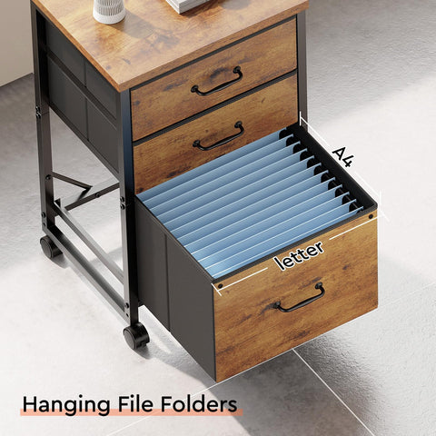 Lockable wheels keep the Maihail cabinet securely in place during use.