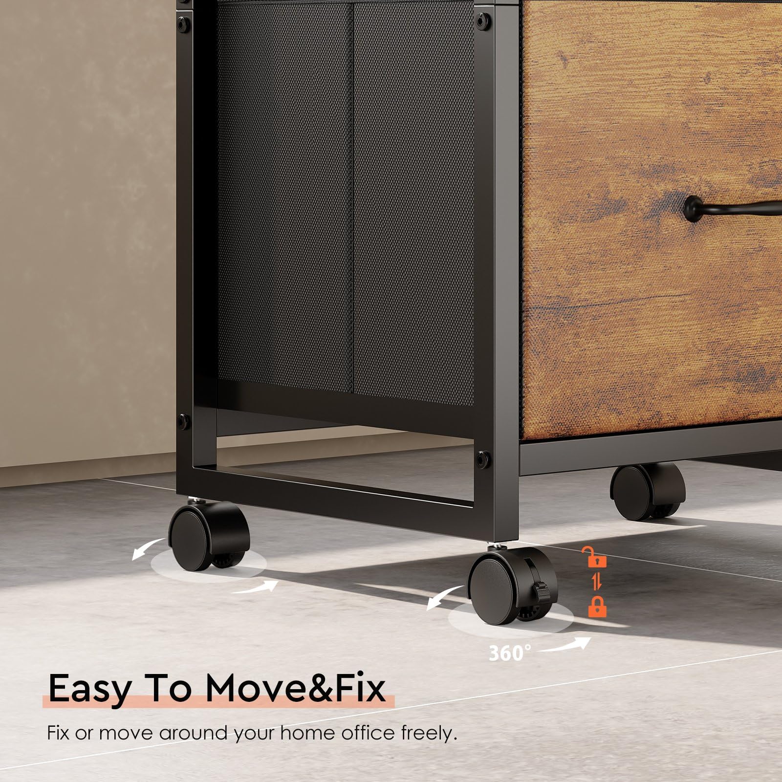 Two top drawers of Maihail cabinet for office supplies and small items.