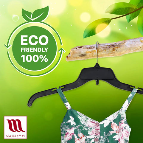 Mainetti 17-inch hangers fit shirts tops and dresses securely
