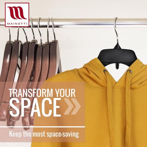 Mainetti uniform design creates a neat closet appearance