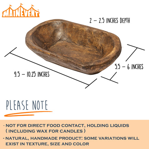 MAINEVENT decorative bowl wood texture closeup reveals handcrafted character