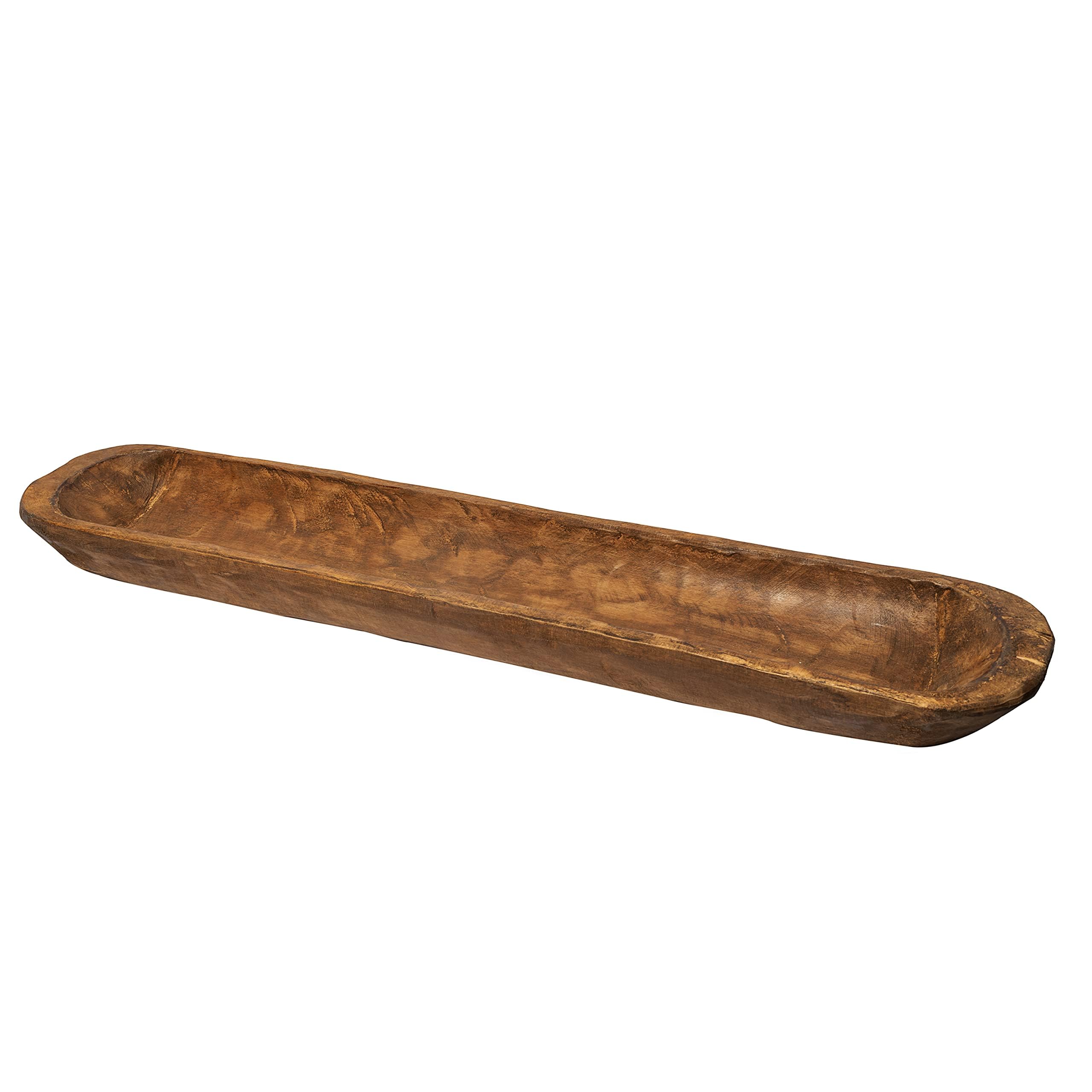 MAINEVENT decorative wooden dough bowl long yields a striking centerpiece.