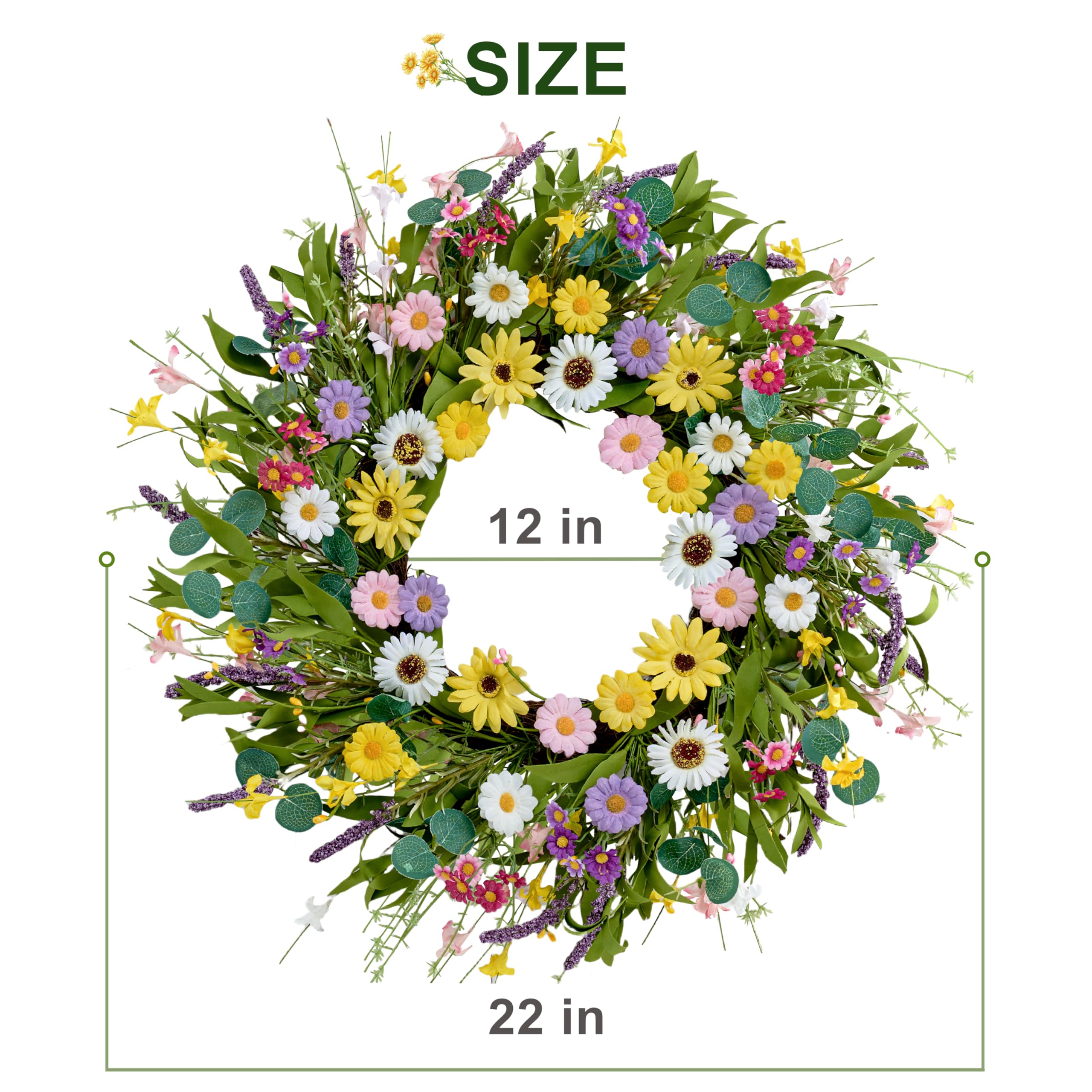 MAINGKAUNG front-door wreath adds warm curb appeal for spring.