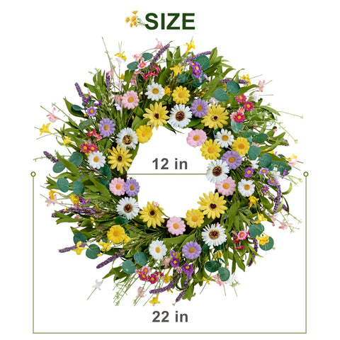 MAINGKAUNG front-door wreath adds warm curb appeal for spring.