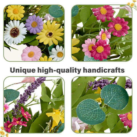 MAINGKAUNG wreath on grapevine base offers sturdy, reusable indoor/outdoor décor.