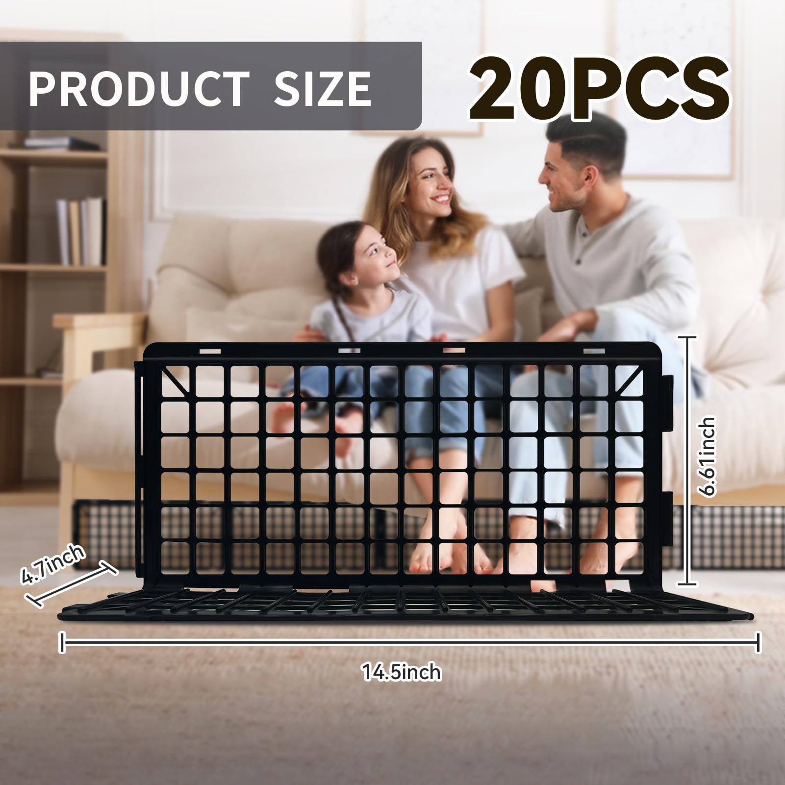 MAINTEEE tough plastic construction offers durable, long-lasting under-furniture use.