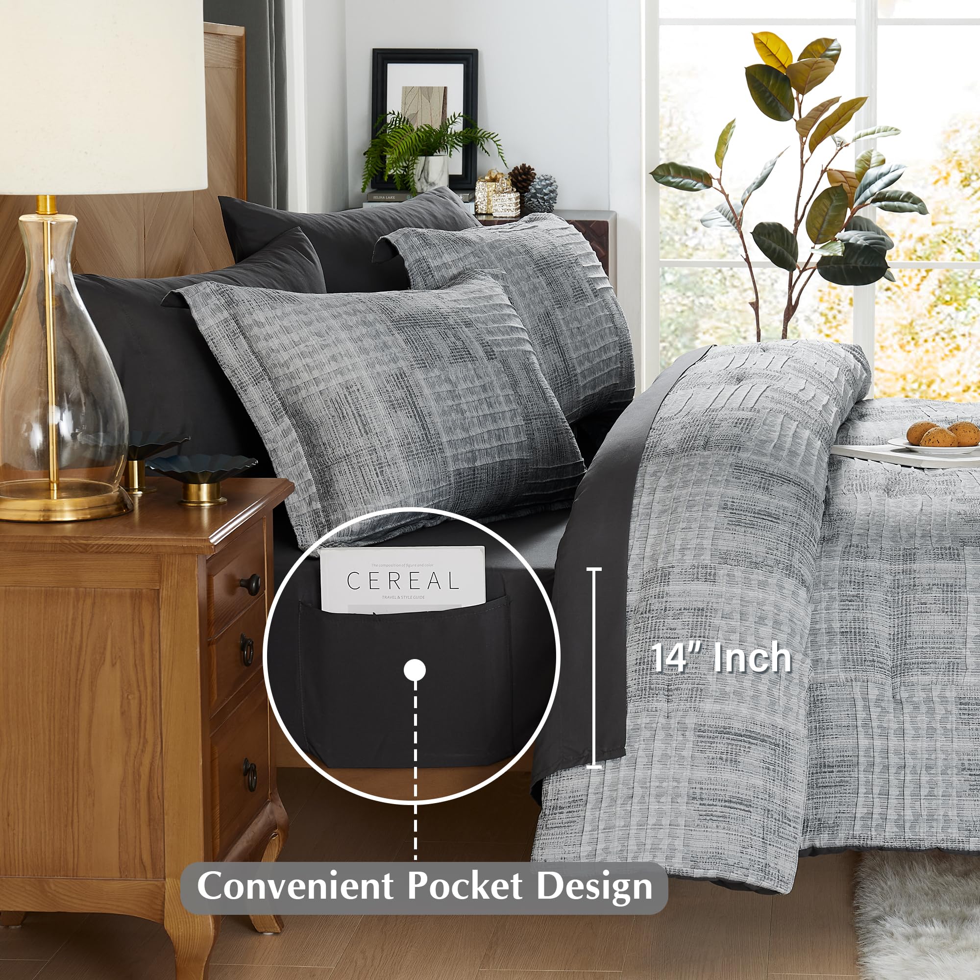 MaiRê pillowcases 20x30 complete the coordinated, soft look.