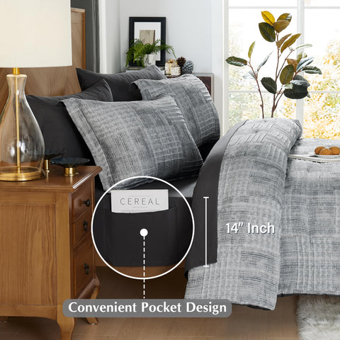 MaiRê pillowcases 20x30 complete the coordinated, soft look.
