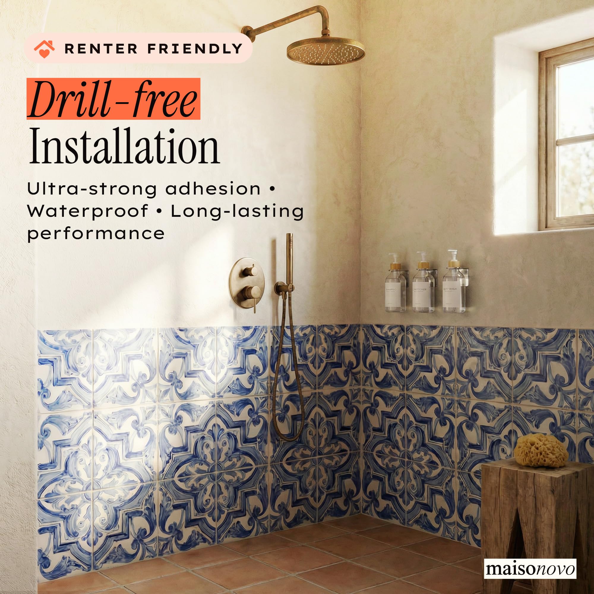MAISONOVO versatile bathroom kit for home, cabin, or Airbnb