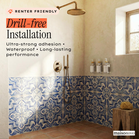 MAISONOVO versatile bathroom kit for home, cabin, or Airbnb