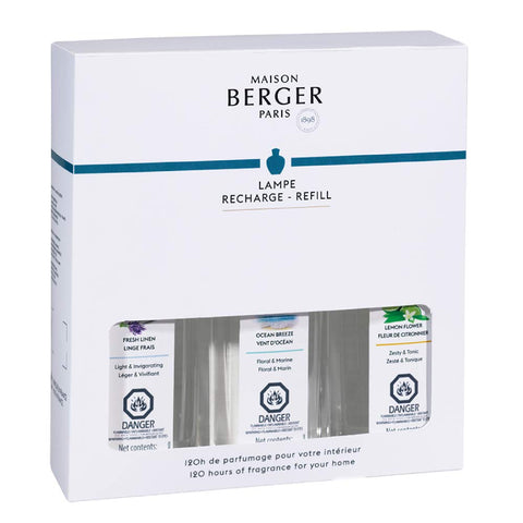 Maison Berger Fresh Linen refill bottle for a clean, inviting atmosphere.