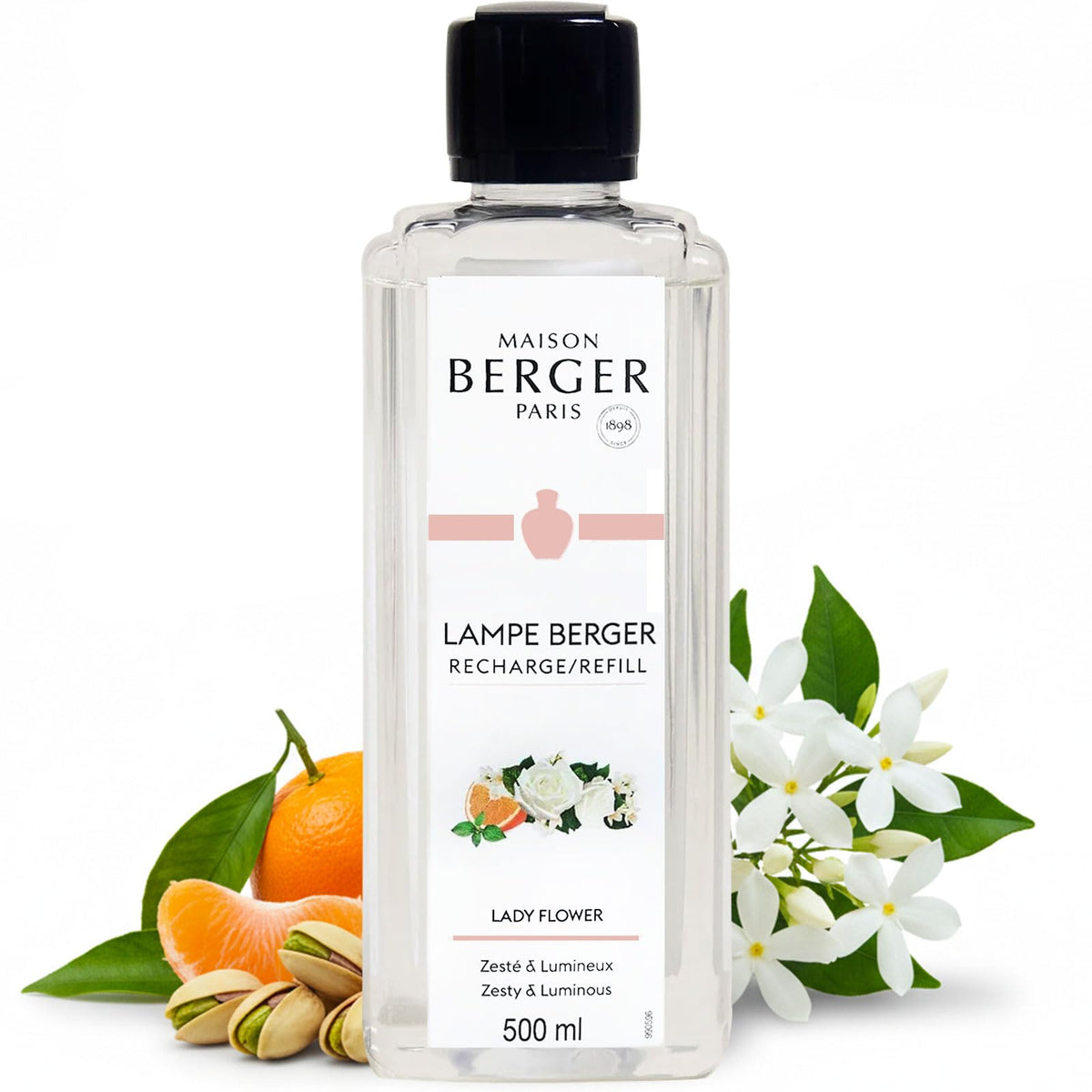 MAISON BERGER Lady Flower refill 500ml enables fragrance diffusion in living spaces.